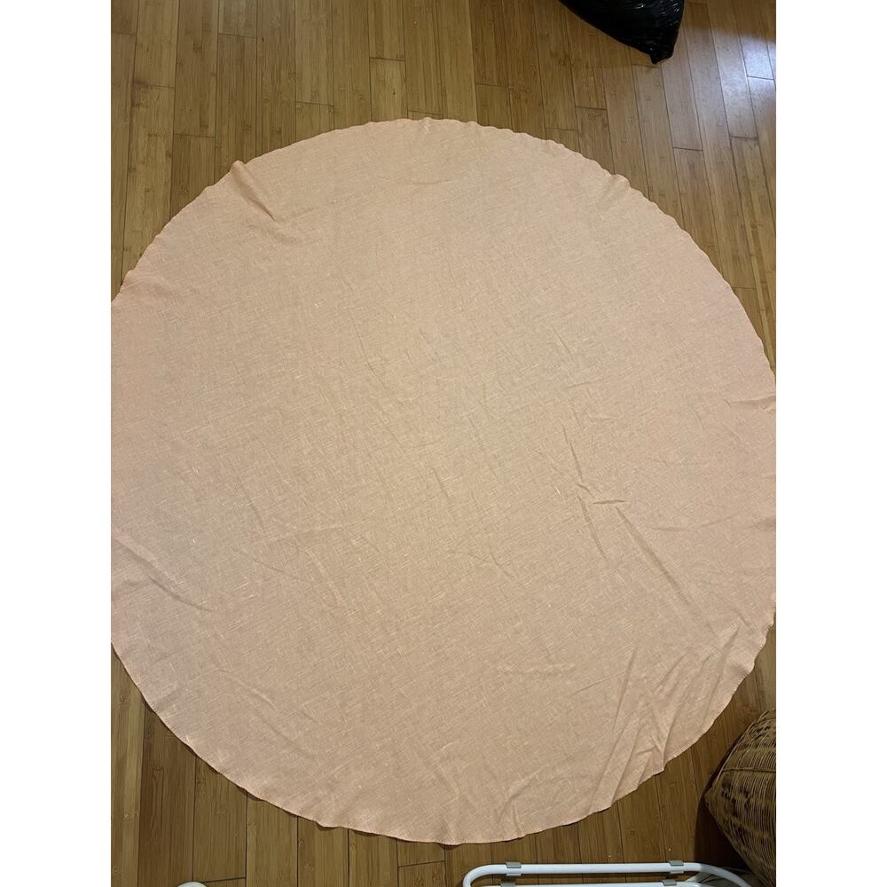 67” Round 100% Linen Tablecloth Wedding Party Table Linens Supply BLUSH pink